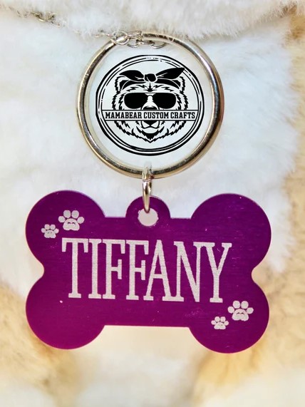 lasered pet id tag