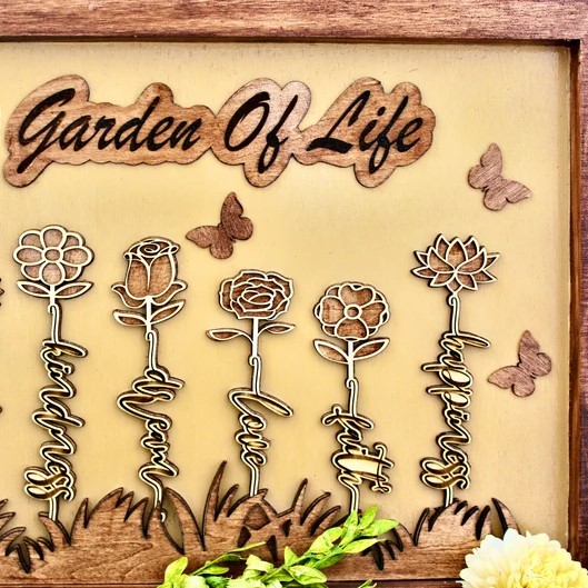 wooden flower decoration